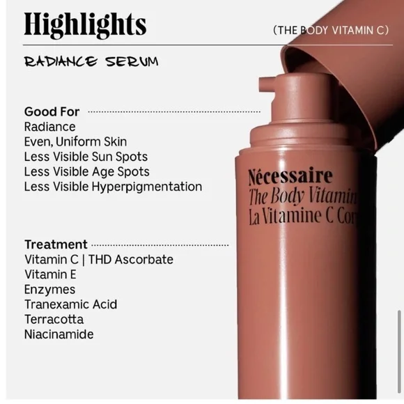 NIB Necessaire The Body Vitamin C - Radiance Serum brand new product$55